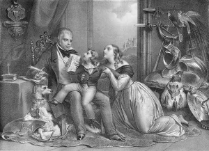 Sir Walter Scott (1771-1832) and his Grandson, John Hugh Lockhart (d.1831) (engraving) Sir Walter Scott (1771-1832) and his Grandson, John Hugh Lockhart (d.1831) (engraving)