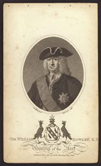Sir William Rowley, British admiral (engraving) Sir William Rowley, British admiral (engraving)