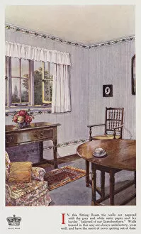 Sitting room (colour litho)