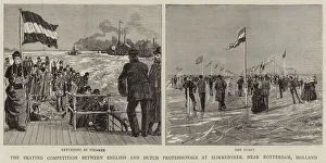 Sea Travel Gallery: The Skating Competition between English and Dutch Professionals at Slikkerveer, near Rotterdam