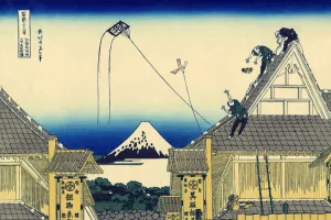 A sketch of the Mitsui shop in Suruga street in Edo, c.1830 (woodblock print) A sketch of the Mitsui shop in Suruga street in Edo, c.1830 (woodblock print)