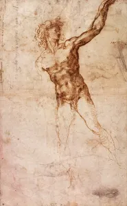 Sketch of a Nude Man (W. 4 recto) (pen & ink on paper) Sketch of a Nude Man (W. 4 recto) (pen & ink on paper)