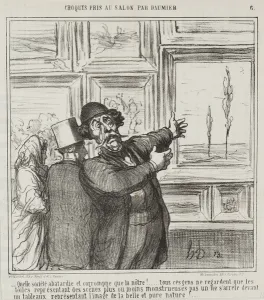 Sketch made at the Salon by Daumier, no. 6: Just look at what a degenerate Sketch made at the Salon by Daumier, no. 6: Just look at what a degenerate