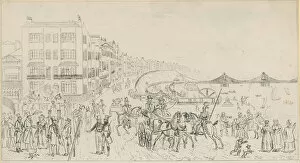 Sketch of the seafront at Brighton (engraving)