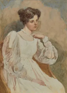 Sketch of young girl, 19th century (Watercolour) Sketch of young girl, 19th century (Watercolour)