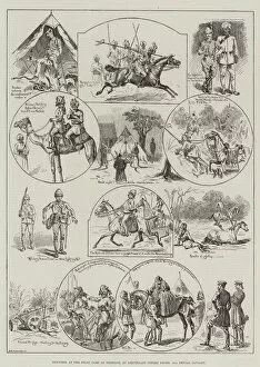 Contingent Gallery: Sketches at the Delhi Camp of Exercise (engraving)