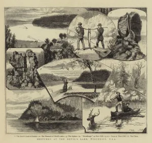 Sketches at the Devil's Lake, Wisconsin, USA (engraving) Sketches at the Devil's Lake, Wisconsin, USA (engraving)