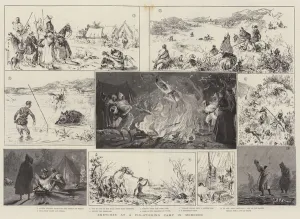 Sketches at a Pig-Sticking Camp in Morocco (engraving) Sketches at a Pig-Sticking Camp in Morocco (engraving)