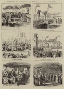 Sea Travel Gallery: Sketches by a Pilgrim on the Way to Paray-le-Monial (engraving)