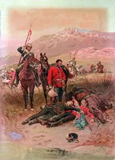 Battlefield Gallery: Last Sleep of the Brave, Isandlwana, Zulu War, 1879 (oleograph)