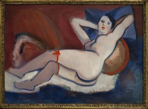 Sleep woman. Painting by Rudolf Kremlicka (1886-1932), Oil On Canvas, 1927. Czech Art 20th century Sleep woman. Painting by Rudolf Kremlicka (1886-1932), Oil On Canvas, 1927. Czech Art 20th century