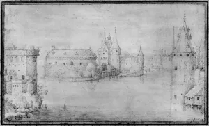 Small fortified island, Amsterdam, 1562 (pen & ink on paper) (b/w photo) Small fortified island, Amsterdam, 1562 (pen & ink on paper) (b/w photo)