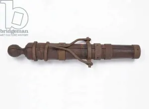 Smoothbore muzzleloading wall or prow cannon, taken at Kabul, 1842 (metal and wood) Smoothbore muzzleloading wall or prow cannon, taken at Kabul, 1842 (metal and wood)