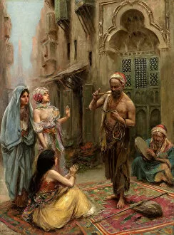 Sitting On Ground Gallery: The Snake Charmer, (oil on canvas)