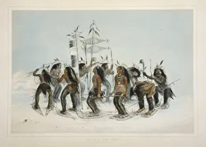 The Snow Shoe Dance, from Catlin's North American Indian Portfolio The Snow Shoe Dance, from Catlin's North American Indian Portfolio