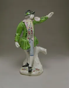 Soft-paste figure of a Thames waterman painted with enamels, c.1753-55 (ceramic) Soft-paste figure of a Thames waterman painted with enamels, c.1753-55 (ceramic)
