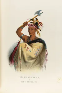 Titled Gallery: Soi-En-Ga-Rah-Ta or King Hendrick, (colour engraving)