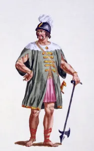 Soldier of Denmark, 1780 (coloured engraving) Soldier of Denmark, 1780 (coloured engraving)