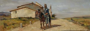 Soldier on horseback or Carabiniere on horseback in patrol, 1860-1870 Soldier on horseback or Carabiniere on horseback in patrol, 1860-1870