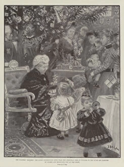 Windsor Collection: Her Soldiers Children, the Queen distributing Gifts from her Christmas Tree at Windsor to the Wives