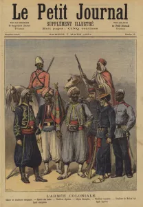 Soldiers of the French colonial army (colour litho) Soldiers of the French colonial army (colour litho)