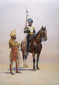 Soldiers of the Mysore Transport Corps, illustration from Armies of India' Soldiers of the Mysore Transport Corps, illustration from Armies of India'