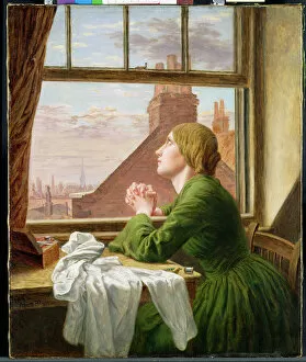 Hands Clasped Gallery: The Song of the Shirt, or For Only One Short Hour, 1854 (oil on canvas)