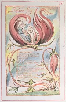Poem Gallery: Songs of Innocence; Infant Joy, 1789 (relief etching tinted with w / c)