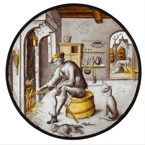 Sorgheloos ('Carefree') in Poverty, 1510-20 (colorless glass Sorgheloos ('Carefree') in Poverty, 1510-20 (colorless glass