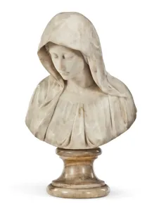 The Sorrowing Virgin (marble on alabaster base) The Sorrowing Virgin (marble on alabaster base)