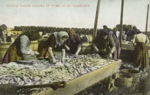Sorting the catch, Great Yarmouth (colour photo) Sorting the catch, Great Yarmouth (colour photo)