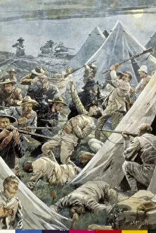 Achille Beltrame Gallery: South Africa. Second Boer War. Attack to the English camp of Tweefontein (1902)