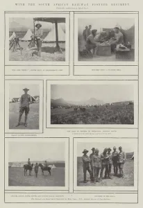 Officers Mess Gallery: With the South African Railway Pioneer Regiment (b / w photo)