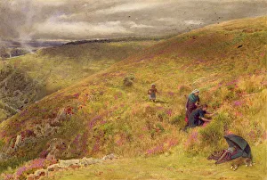 On the South Downs, 1879 (w/c, bodycolour, ink and scratching out on paper) On the South Downs, 1879 (w/c, bodycolour, ink and scratching out on paper)