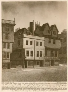 King Street Gallery: South east view of the entrances to Little Sanctuary and to Thieving Lane from King Street