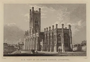Thomas (after) Allom Gallery: South East View of St Lukes Church, Liverpool (engraving)