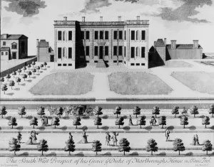 The South-West Prospect of His Grace the Duke of Marlboroughs House in St. Jamess Park The South-West Prospect of His Grace the Duke of Marlboroughs House in St. Jamess Park