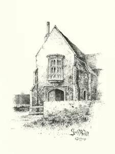 South Wraxall Manor House, Gatehouse (litho) South Wraxall Manor House, Gatehouse (litho)
