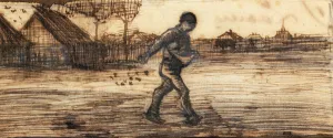 The Sower, from a series of four drawings representing the four seasons (pencil The Sower, from a series of four drawings representing the four seasons (pencil