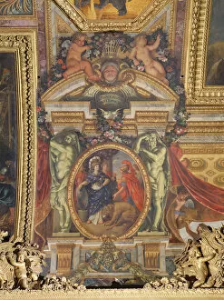 Grimace Gallery: Spain Recognising the Pre-Eminence of France in 1662, Ceiling Painting from the Galerie
