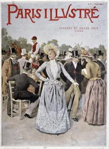 The spectators at the races - in 'Paris Illustre', 1889 The spectators at the races - in 'Paris Illustre', 1889