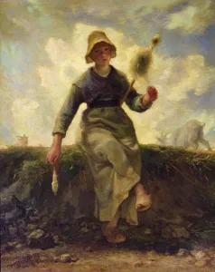 The Spinner, Goatherd of the Auvergne, 1868-69 (oil on canvas) The Spinner, Goatherd of the Auvergne, 1868-69 (oil on canvas)