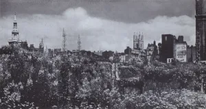 The spire of St Mary-le-Bow and the towers of St Mary Aldermary, and St Mildred The spire of St Mary-le-Bow and the towers of St Mary Aldermary, and St Mildred