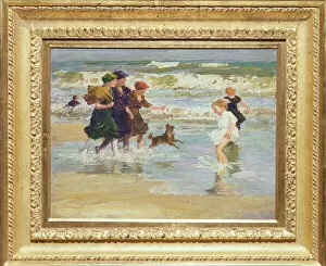 American Art Gallery: Splashing (oil on panel)