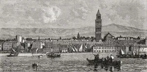 Split, Croatia, from El Mundo en la Mano, published 1878 (litho) Split, Croatia, from El Mundo en la Mano, published 1878 (litho)