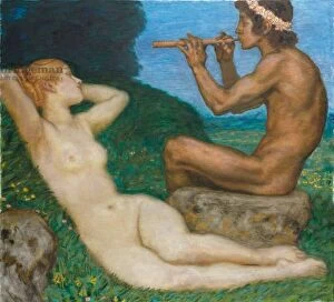 Lying On Side Collection: Spring Love; Liebesfrshling, 1917 (oil on canvas)