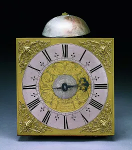 Square Dial of a Charles II Thirty Hour Longcase Clock, c.1680 (mixed media) Square Dial of a Charles II Thirty Hour Longcase Clock, c.1680 (mixed media)