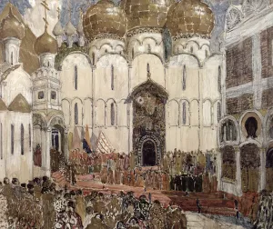 A Square in the Moscow Kremlin', stage design for the Prologue, Scene 2 A Square in the Moscow Kremlin', stage design for the Prologue, Scene 2