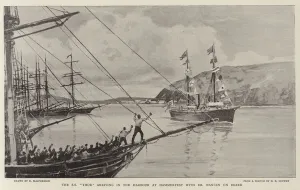 William (after) Small Gallery: The SS 'Thor'arriving in the Harbour at Hammerfest with Dr Nansen on Board (litho)