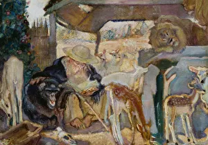 St Anthony among animals, by Armando Spadini (1883-1925), oil on board, 66x96 cm St Anthony among animals, by Armando Spadini (1883-1925), oil on board, 66x96 cm